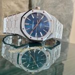 Audemars Piguet Royal Oak Frosted Blue dial 15410bc with box and papers