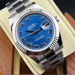 Rolex Datejust 41 Blue Roman Dial white Gold Fluted bezel 2022