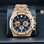 Audemars Piguet Royal Oak Chronograph 41mm Rose gold with Blue dial 26331or