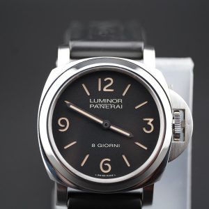 Panerai Luminor 8 Giorni Black Dial Steel PAM00914 Open Caseback