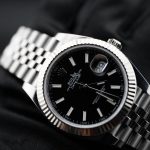 Rolex Datejust 41 Black Dial 126334 18kt White gold Fluted bezel B/P