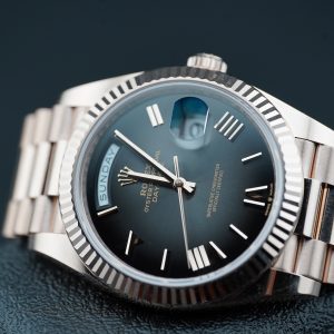 BNIB Rolex Day-Date 40 Rose gold Black Ombre “Slate” Dial fullset 2025