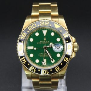 Rolex GMT-Master II Yellow Gold Automatic Green Dial 116718