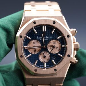 Audemars Piguet Royal Oak Chronograph 41mm Rose gold with Blue dial 26331or