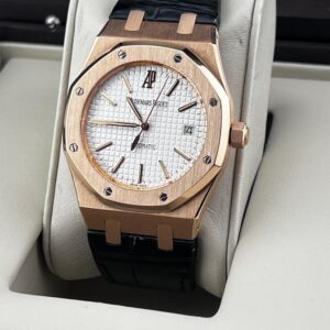 Audemars Piguet Royal Oak AP Royal Oak 39mm white Dial brown Leather