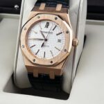Audemars Piguet Royal Oak AP Royal Oak 39mm white Dial brown Leather