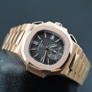 Patek Philippe Nautilus 5980/1R-001 – 2022 Full Set | Rose Gold Chronograph New Buckle