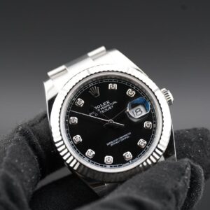 Rolex Datejust 41mm with black diamond dial