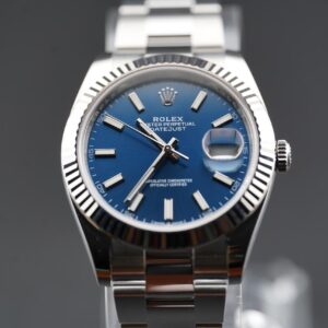 Rolex Datejust New 2024 Datejust 41mm Blue stick dial 18kt WG bezel 126334